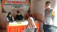 Kapolsek Monitoring Tes Wawancara Calon Anggota Panwaslu Kelurahan/Desa se-Kecamatan Una Una