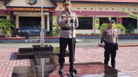 Pimpin Apel Perdana Sebagai Kapolres Touna, Ini Pesan AKBP S. Sophian
