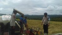 Personil Polsek Tojo Gelar Patroli dan Sambangi Warga Petani di Sawah