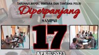 Polres Touna Perpanjang Pendaftaran Rekrutmen Polri hingga 17 April 2023