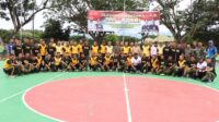 Sambut HUT Bhayangkara ke 77 Tahun 2023, TNI-Polri di Touna Gelar Olah Raga Bersama