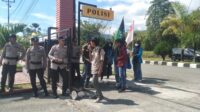 HMI Demo Depan Polres Touna Pertanyakan Penanganan Kasus Dugaan Korupsi Dana Covid