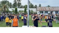 Jaga Kesehatan Tubuh, Pegawai dan WBP Lapas Ampana Senam Pagi Bersama