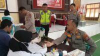 Kapolres Touna Turut Ikut Donor Darah Dalam Rangka HUT Bhayangkara Ke- 77