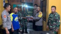 Sambangi Polsek Ampana Tete, Danramil Kapten Inf Jabir Beri Ucapan HUT Bhayangkara ke-77