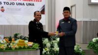 Syukuran Hari Bhayangkara ke-77, Bupati Mohammad Lahay Terima Tumpeng dari Kapolres Touna