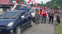 Kapolsek Una Una Pimpin Pengamanan Pawai Karnaval Anak TK/Paud Dalam Rangka HUT RI ke-78