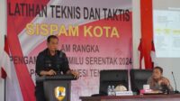 Polda Sulteng berikan pembekalan Latihan Teknis dan Taktis Sispamkota Jelang Pemilu 2024
