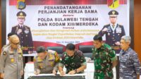Amankan Pemilu 2024, Polda Sulteng dan Kodam XIII Merdeka tanda tangani Perjanjian Kerja Sama