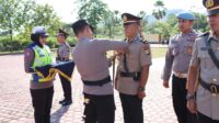 Kapolres AKBP S. Sophian Pimpin Upacara Sertijab dan Kenaikan Pangkat Pengabdian Personel Polres Touna