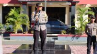 Pimpin Apel Pagi Jam Pimpinan, Ini Pesan Kapolres Touna untuk Personil