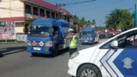 Satgas Kamseltibcarlantas Polres Touna Jaga Kelancaran Lalu Lintas dan Keamanan Selama Tahapan Pemilu 2024