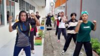 Jumat Sehat, Lapas Ampana Laksanakan Senam Pagi Bagi Warga Binaan Wanita