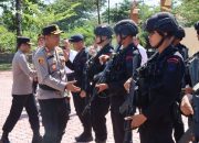 Kapolres Touna Pimpin Apel Pelepasan Personel BKO Pengamanan Pemilu