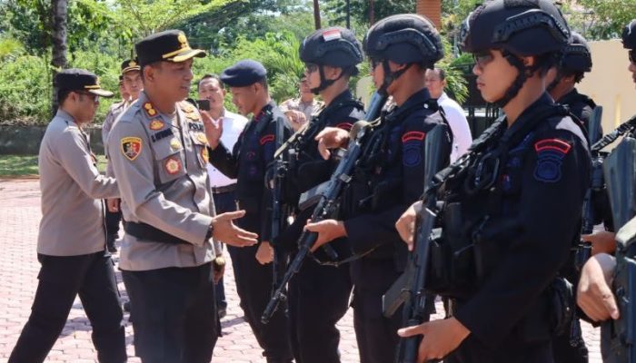 Kapolres Touna Pimpin Apel Pelepasan Personel BKO Pengamanan Pemilu