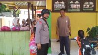 Patroli Polsek Ampana Kota Sambangi Pos Keamanan Sekolah Sampaikan Pesan Kamtibmas