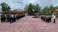 Wakapolres Touna Pimpin Apel Pengecekan Personel Pengamanan TPS Pemilu