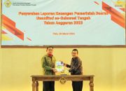 Bupati Touna Serahkan LPKD Unaudited TA 2023 kepada BPK Sulteng