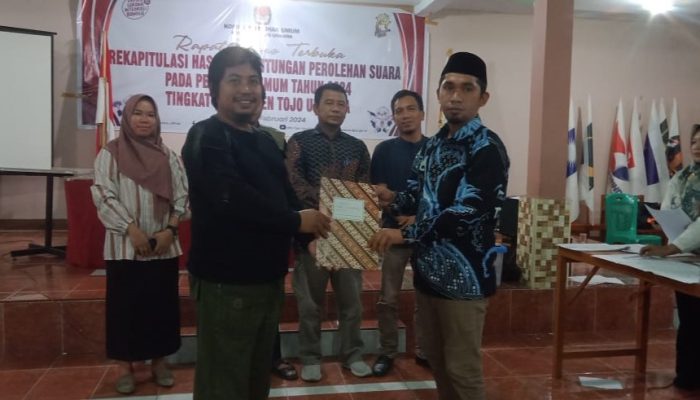 KPU Touna Tetapkan Perolehan Suara Sah Parpol Peserta Pemilu 2024, PPP Teratas Disusul Golkar dan Nasdem