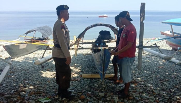 Sambangi Warga Pesisir, Satpolairud Polres Touna Ingatkan Pentingnya Kamtibmas
