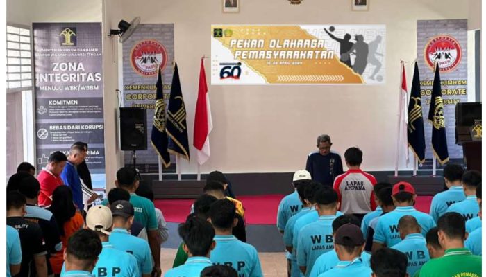 Semarak HBP Ke-60, Lapas Ampana Gelar Upacara Pembukaan Pekan Olah Raga Pemasyarakatan