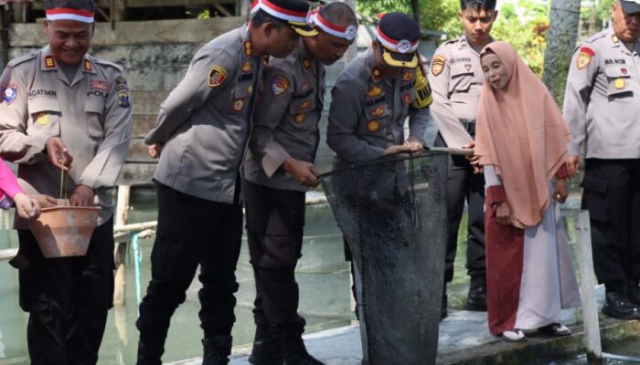 Polres Touna Dukung Ketahanan Pangan Melalui Budidaya Ikan Nila