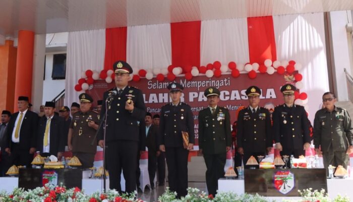 Kapolres Touna Pimpin Upacara Hari Lahir Pancasila