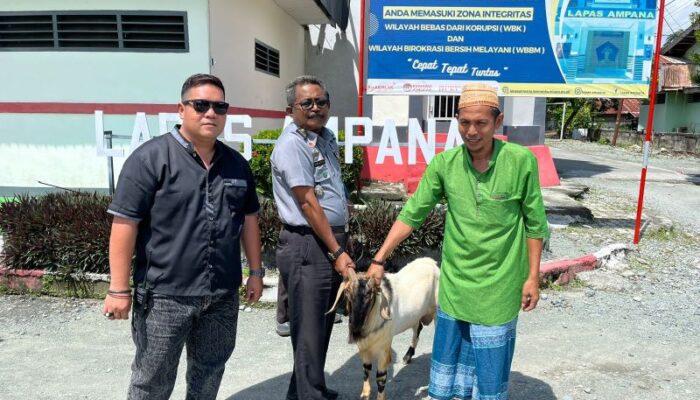 Lapas Kelas IIB Ampana Terima Bantuan Qurban Dari Wakil Bupati Touna