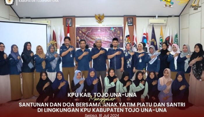 Santunan Dan Doa Bersama Anak Yatim Piatu Dan Santri di Lingkungan KPU Touna