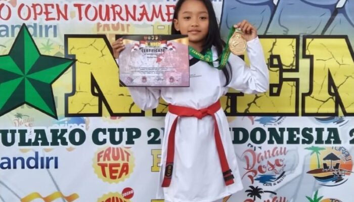 Bikin Bangga,Taekwondo Cilik Touna Ini Berhasil Raih Medali Emas di Open Turnamen Danrem 132 Tadulako Cup II