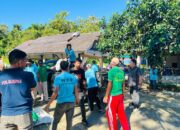 Sambut HUT RI ke-79, Lapas Kelas IIB Ampana Bersihkan Halaman Kantor Bupati Touna