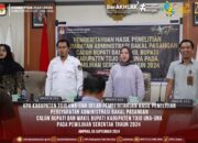 KPU Touna Gelar Pemberitahuan Hasil Penelitian Persyaratan Administrasi Bakal Pasangan Calon Bupati dan Wakil Bupati