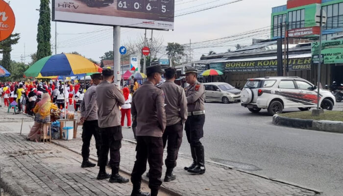 Berikan Kenyamanan Masyarakat Berolahraga, Satgas OMPT hadir ditengah ribuan masa di Jalan M. Yamin