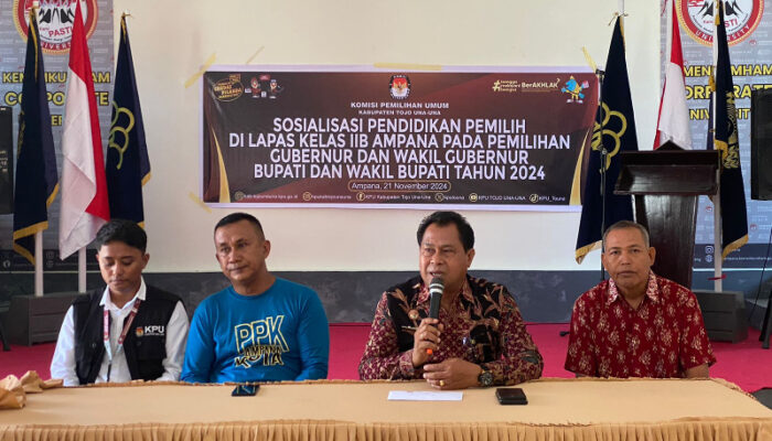 Jelang Pilkada, PPK Ampana Kota Gelar Sosialisasi Pendidikan Pemilih di Lapas Ampana
