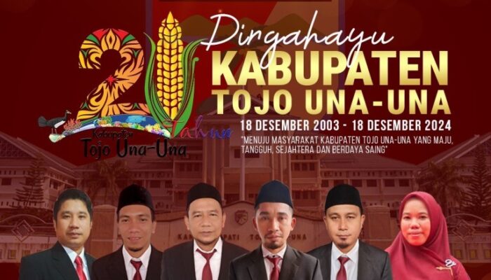 Keluarga Besar KPU Kabupaten Tojo Una-Una mengucapkan Dirgahayu Kabupaten Tojo Una-Una Ke-21