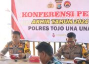 Gelar Konferensi Pers Akhir Tahun, Kapolres Touna Sampaikan Pengungkapan Kasus Menonjol Sepanjang Tahun 2024
