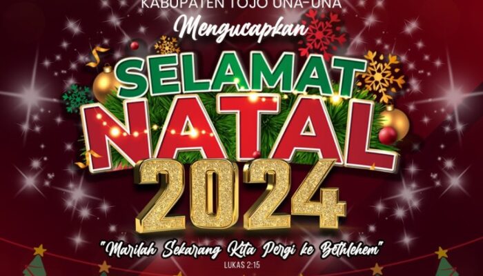 Segenap Keluarga Besar KPU Kabupaten Tojo Una-Una mengucapkan Selamat Hari Natal Tahun 2024