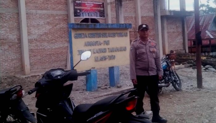 Ciptakan Situasi Aman dan Kondusif, Polres Touna dan Jajaran laksanakan Pengamanan Ibadah Akhir Tahun
