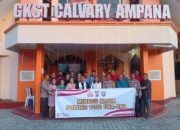 Laksanakan Minggu Kasih Gereja Calvary Ampana, Polres Touna Mendapat Apresiasi
