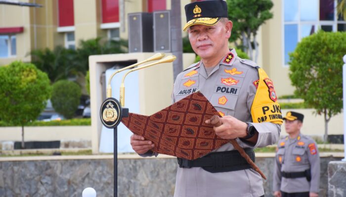 Upacara Hari Kesadaran Nasional, Kapolda Sulteng Apresiasi Pengamanan Nataru Berjalan dengan Baik dan Lancar