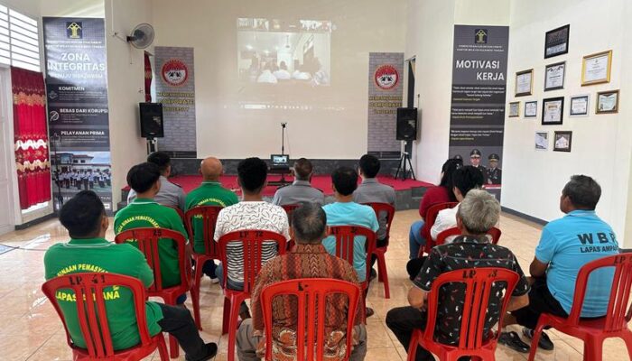 WBP Lapas Ampana Ikuti Perayaan Natal Nasional Bersama Secara Virtual