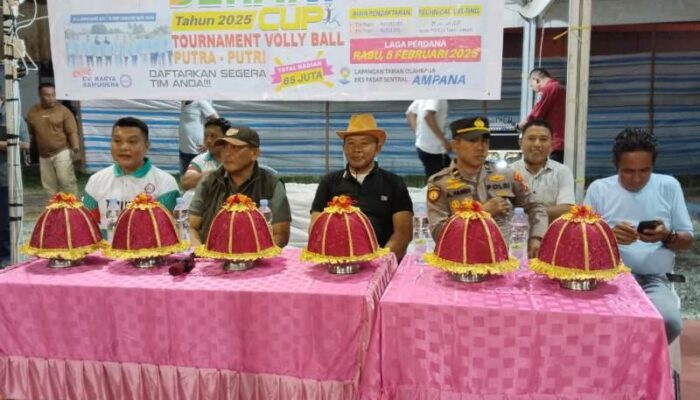 Hadiri Pembukaan Turnamen Bola Voli Berani Cup 2025, Ini Himbauan Waka Polsek Ampana Kota