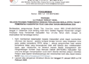 Umumkan Hasil Akhir Seleksi PPPK Tahun 2024, Pemkab Touna Imbau Masyarakat Berikan Informasi dan Laporan