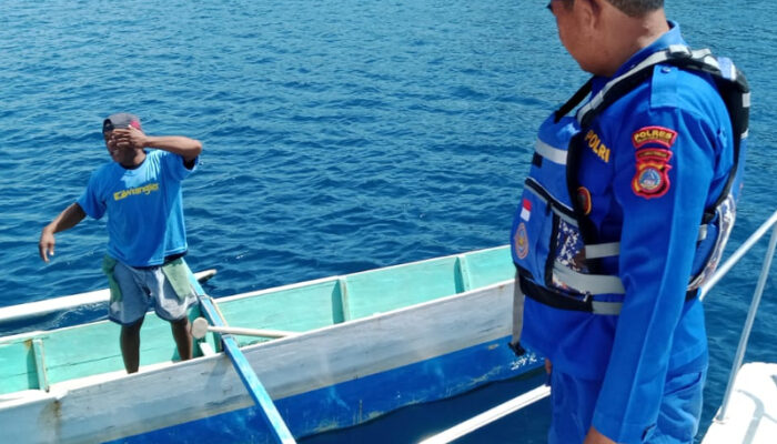Patroli Perairan, Satpolairud Polres Touna Ingatkan Keselamatan Nelayan