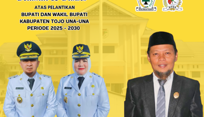 Ketua DPRD Gusnar A. Suleman  Ucapkan Selamat Atas Pelantikan Ilham Lawidu dan Surya Sebagai Bupati dan Wakil Bupati Tojo Una-Una