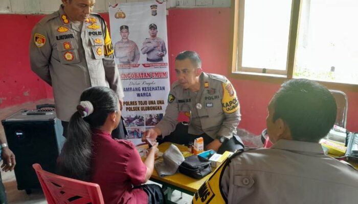 Kunker di Pedalaman Ulubongka, Kapolres Touna Gelar Baksos dan Pengobatan Gratis
