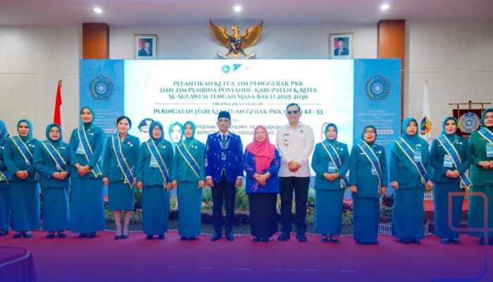 Hajar Lawidu Resmi Dilantik sebagai Ketua TP PKK Kabupaten Touna Masa Bakti 2025-2030