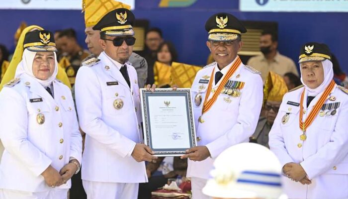 Bupati Ilham Lawidu Bersama Wabup Surya Hadiri Upacara Peringatan HUT Ke-61 Sulteng