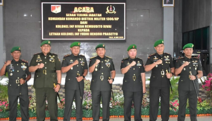 Dandim 1307/Poso Hadiri Upacara Serah Terima Jabatan di Jajaran Korem 132/Tdl