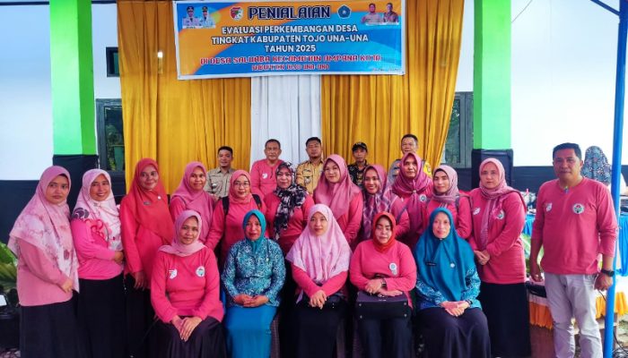 Kapolsek Ampana Kota Hadir Dalam Kegiatan Penilaian Lomba Desa Tingkat Kabupaten di Desa Saluaba